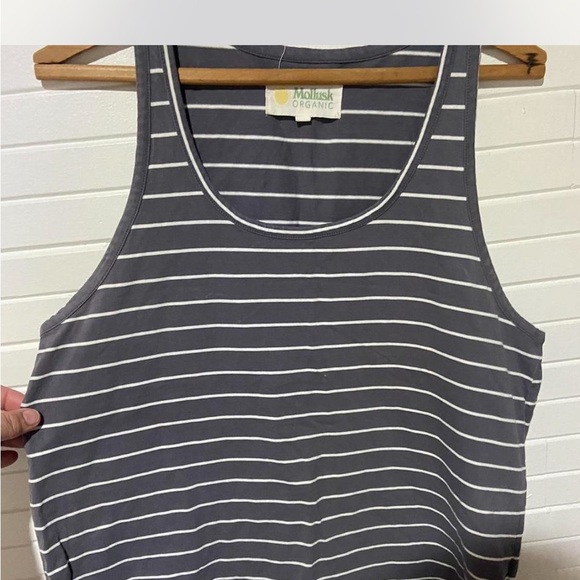 Mollusk Surf Shop Tops - Mollusk Surf Shop Women's Gray Striped Tank Top
